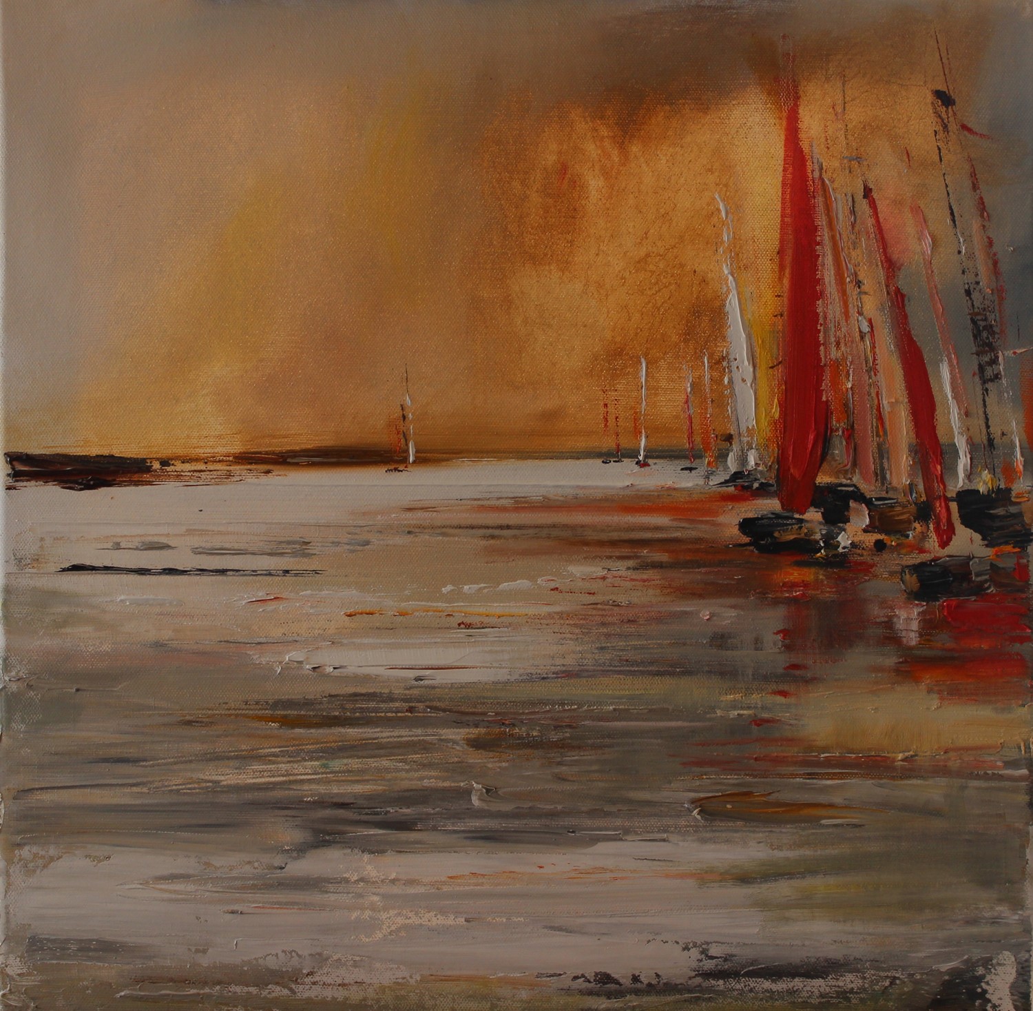 'Sailing on a Golden Night' by artist Rosanne Barr